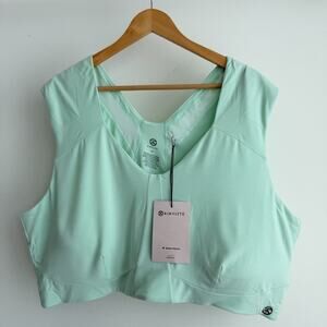 Kinflyte Dream Bra 6XL Green Sea Foam V Neck Spandex Stretchy Curvy Plus